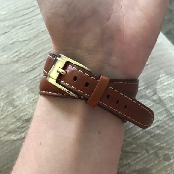 Michael Kors Wrap Watch Gold w Leather Band NIB main image 4